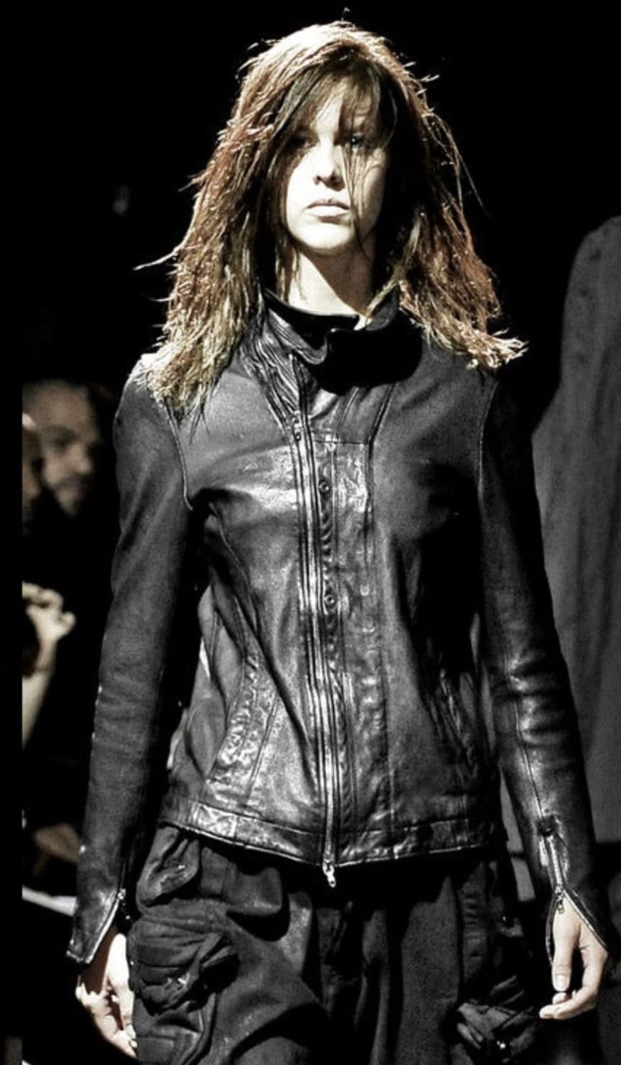 Julius SS12 사선 레더 자켓 상품이미지3