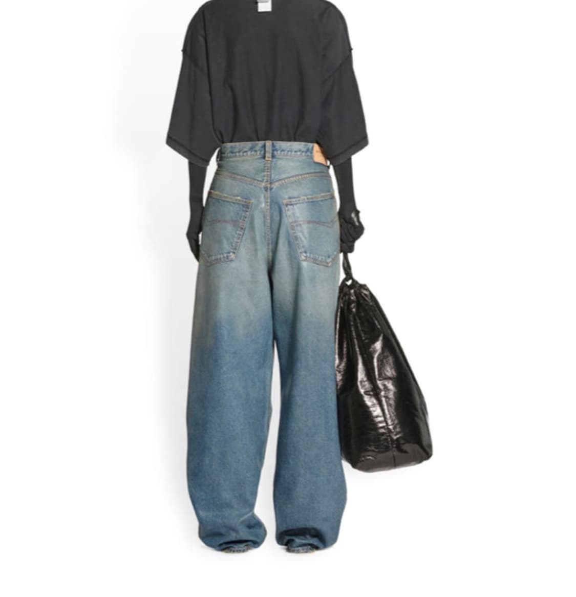 발렌시아가 블루 코팅 라지 배기 소프트 데님 s 상품이미지2