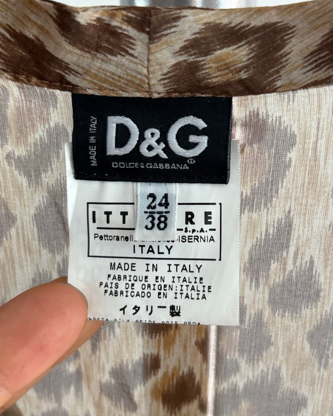 DOLCE & GABBANA 돌체앤가바나 레오파드 실크 블라우스 상품이미지7