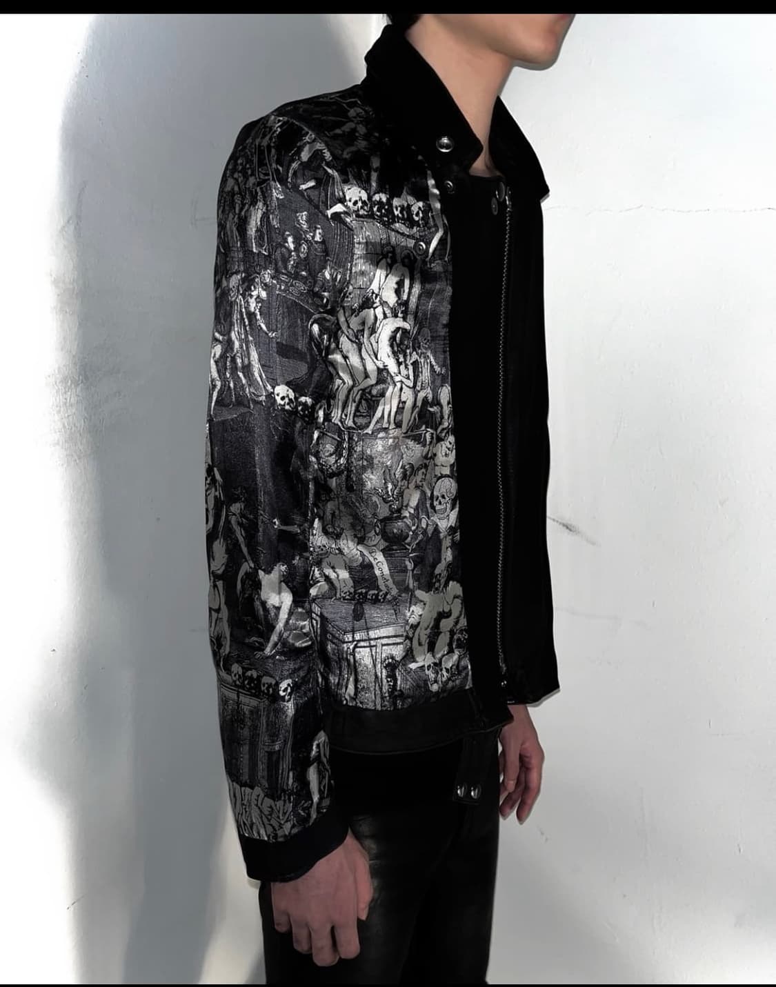 RNA Inc 아카이브 하드코어 일본 빈티지 램스킨 라이더 자켓 상품이미지3