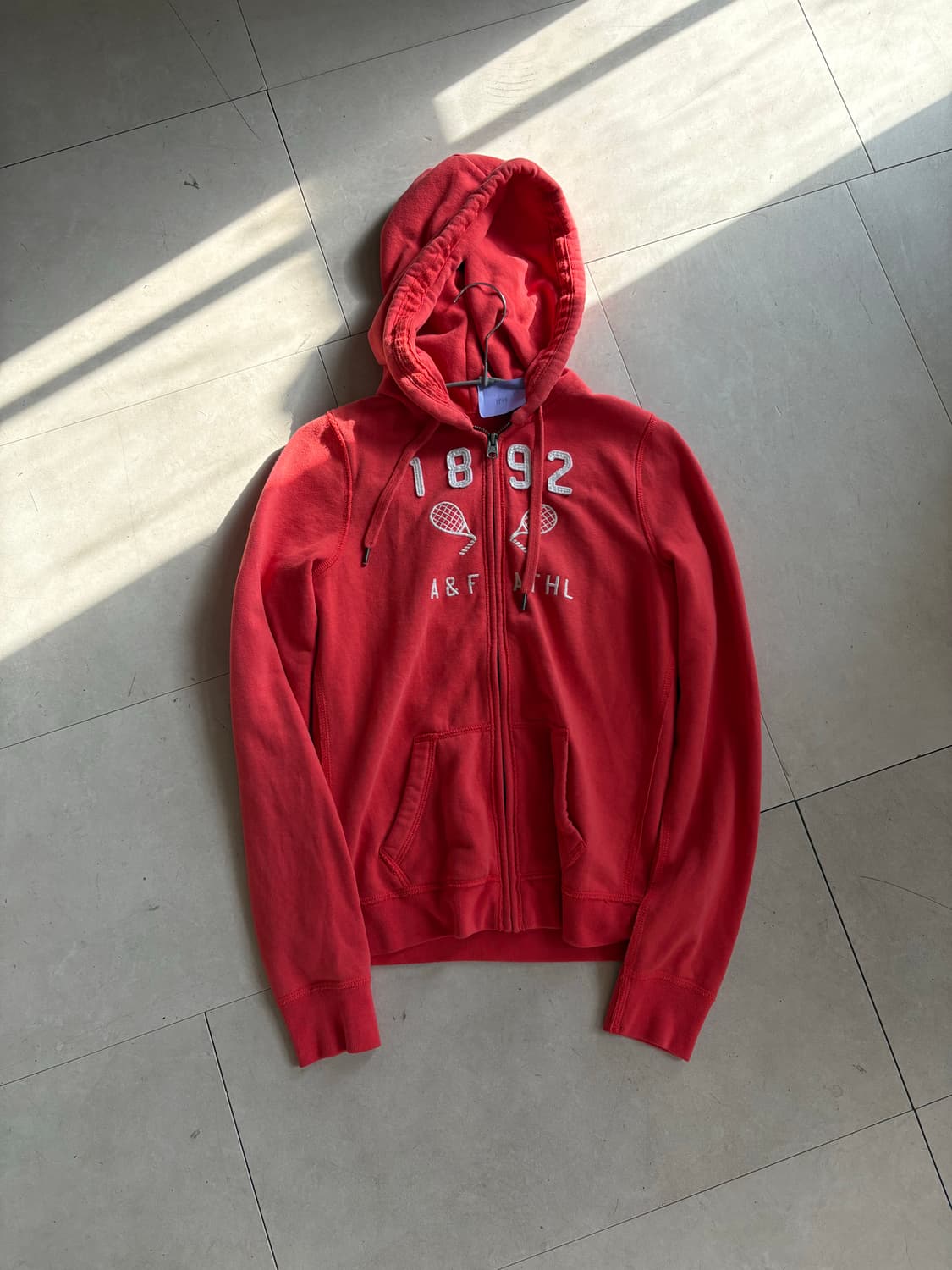 아베크롬비 오렌지핑크 슬림핏 후드집업 상품이미지6