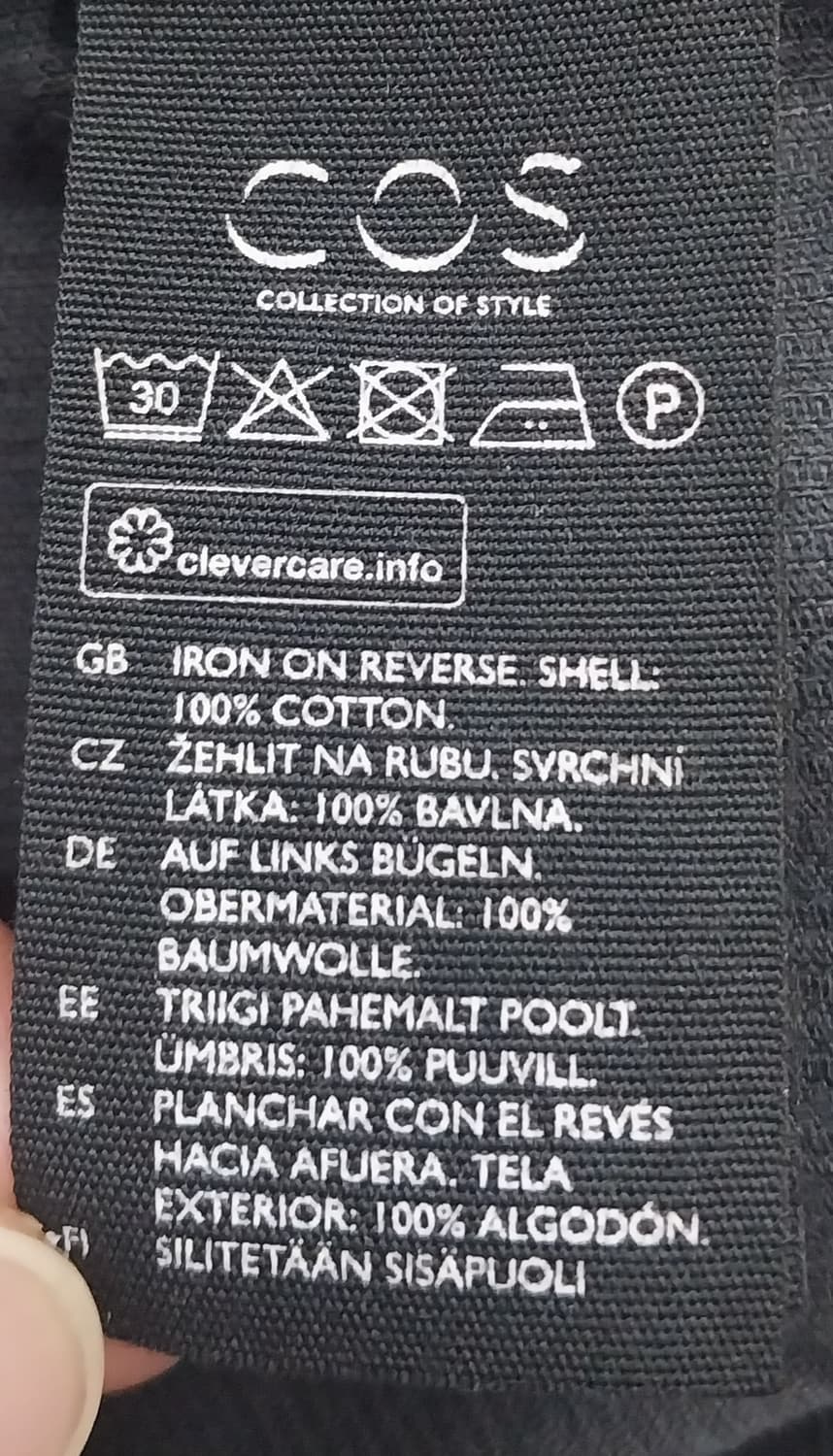 COS  블랙 코듀로이 헨리넥 셔츠 S (크게나옴) 상품이미지4