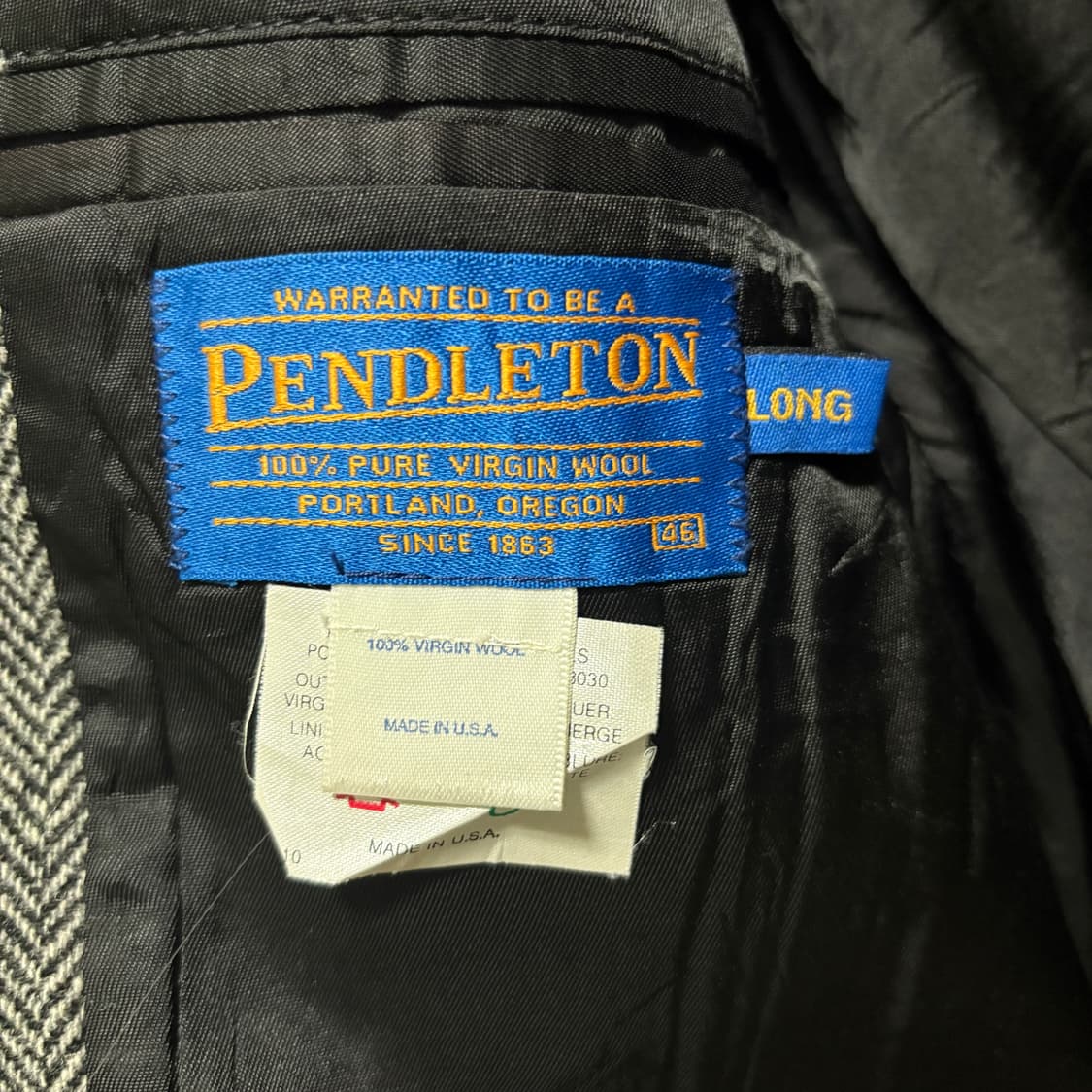 펜들턴 버진 울 헤링본 웨스턴 파이핑 자켓 / 그레이, XL 상품이미지9