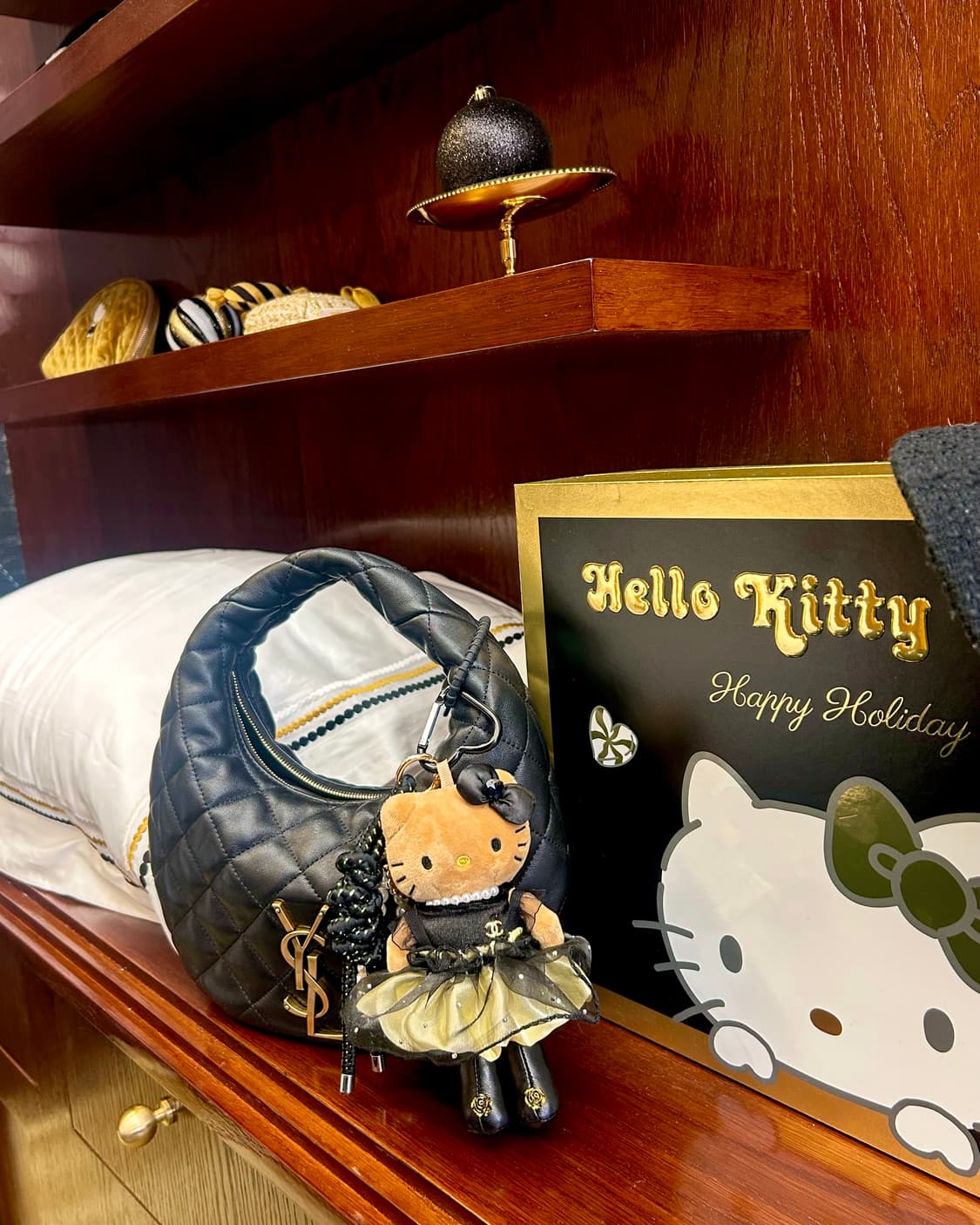 (24)롱다리키티 커스텀키링_ 🖤블랙 시스루 샤 원피스 상품이미지4