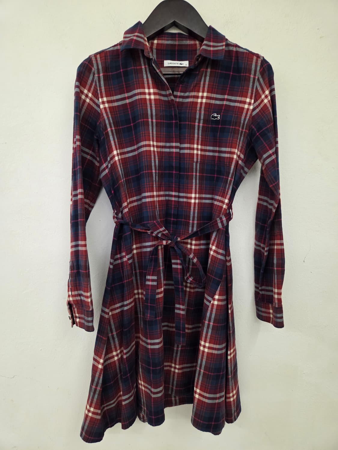라코스테 체크 셔츠 원피스 38 상품이미지1