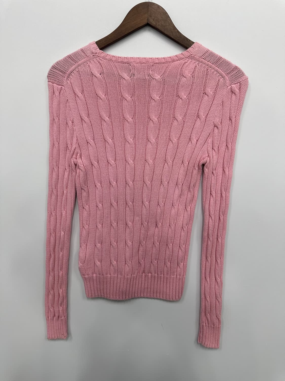 폴로 핑크 꽈배기 니트  상품이미지5