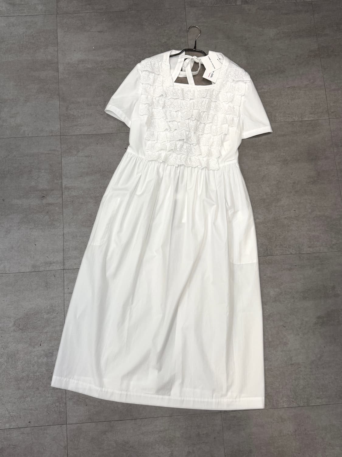 꼼데가르송 걸 포플린 레이스 디테일 원피스 상품이미지2