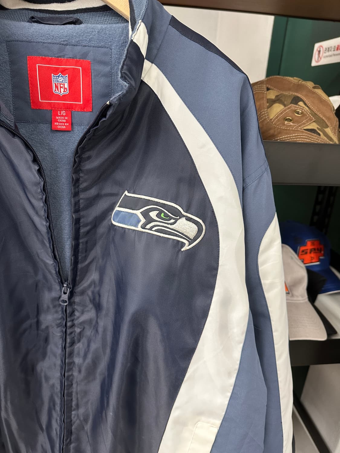 NFL) 시애틀 시호크스 바람막이 집업 자켓 L 상품이미지7