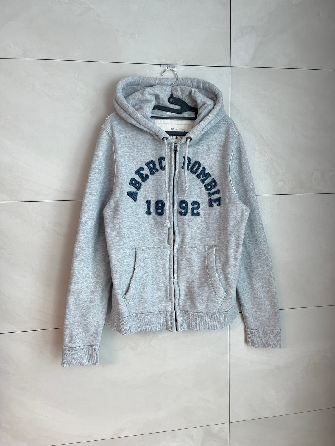 아베크롬비 스펠로고 대장 후드집업 그레이 [M] 상품이미지2