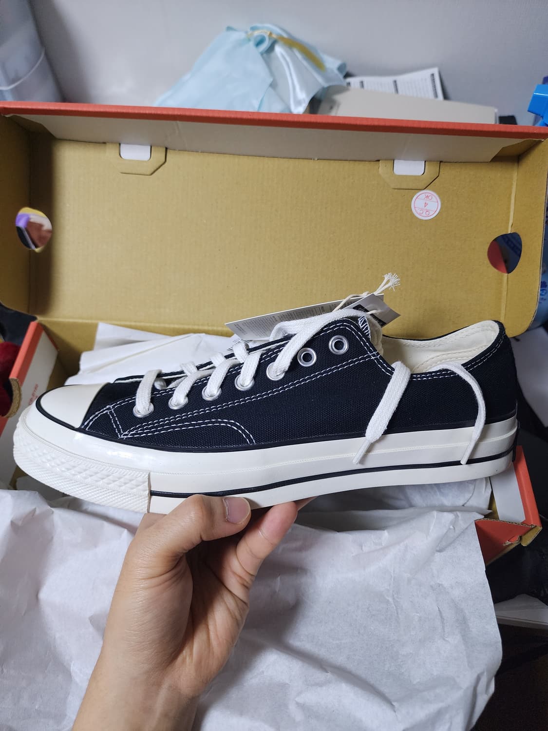 컨버스 척70 로우 블랙 275 판매합니다 ! 상품이미지1