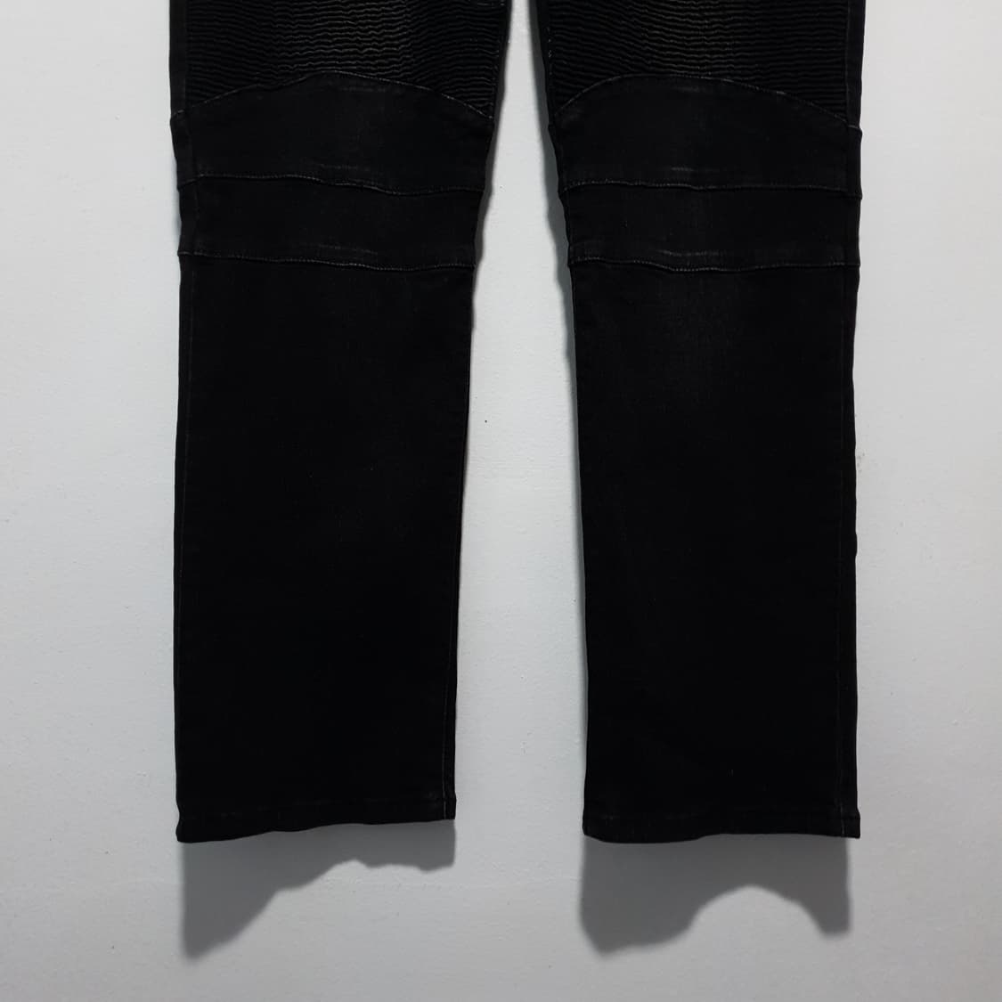 발망 바이커 진 블랙 지퍼 디테일 데님 팬츠 (실측 34-35인치) 상품이미지3