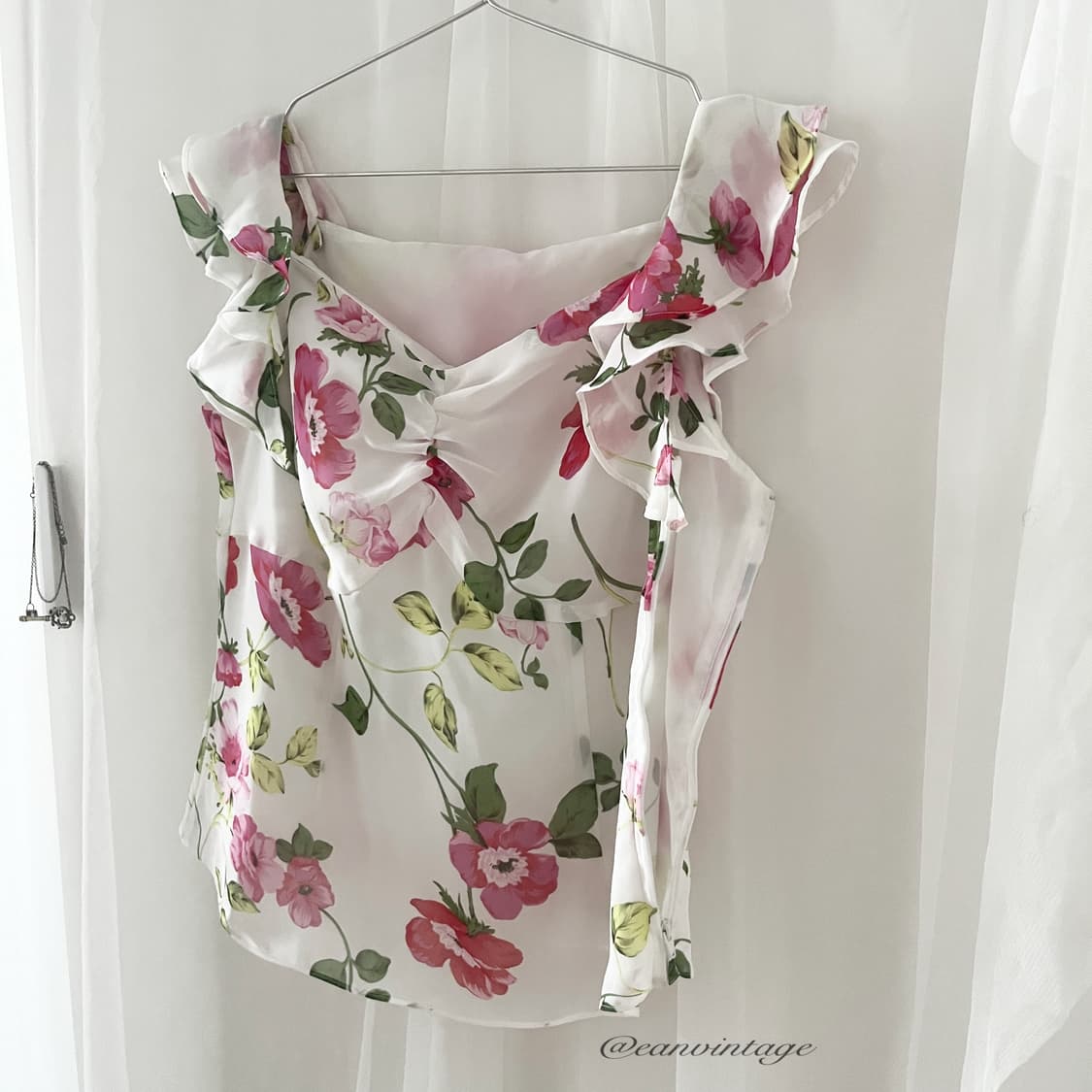 flower pattern shirring blouse 상품이미지2