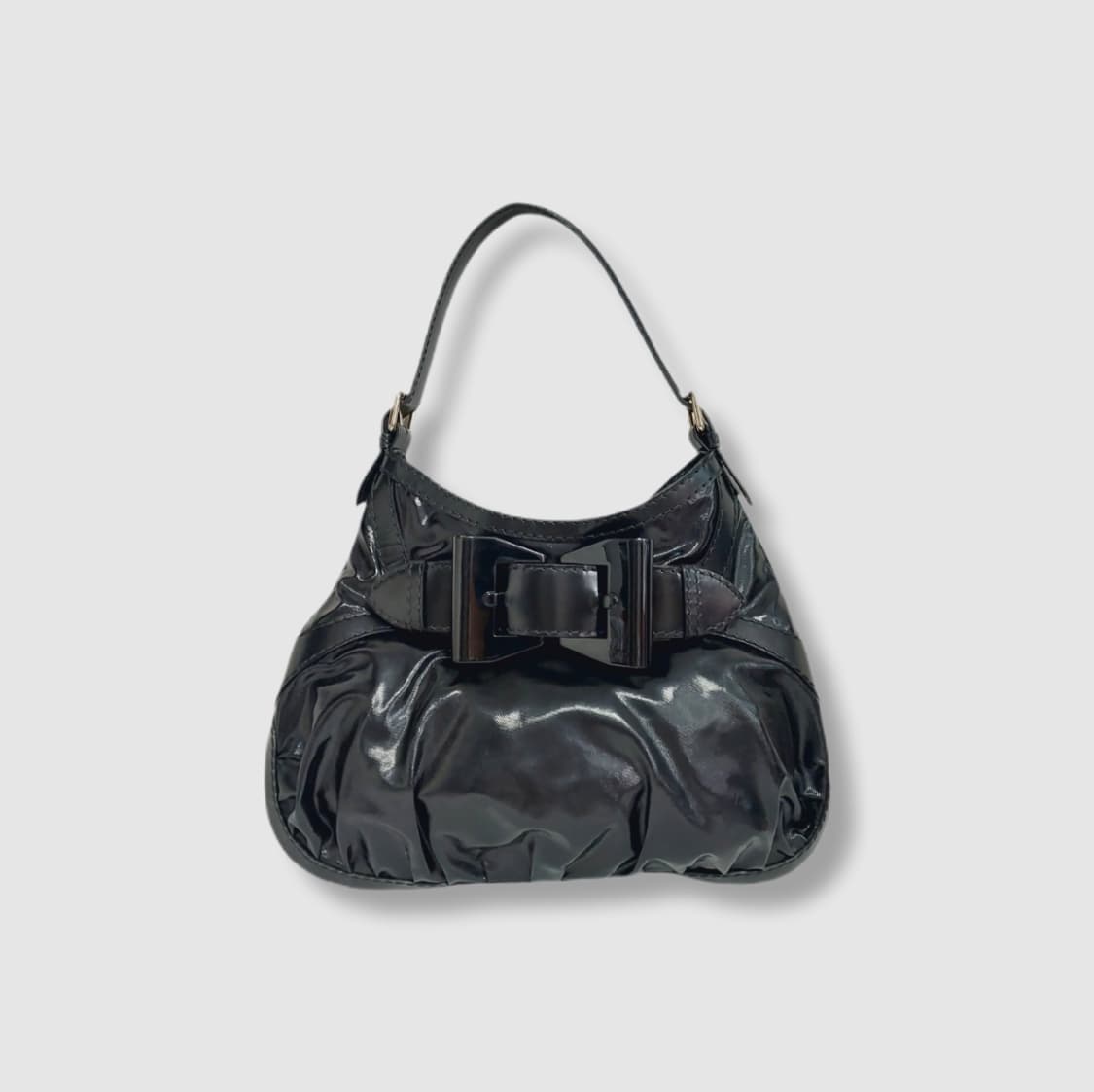 구찌 크리스탈 리본 퀸 호보백 숄더백 블랙 상품이미지1