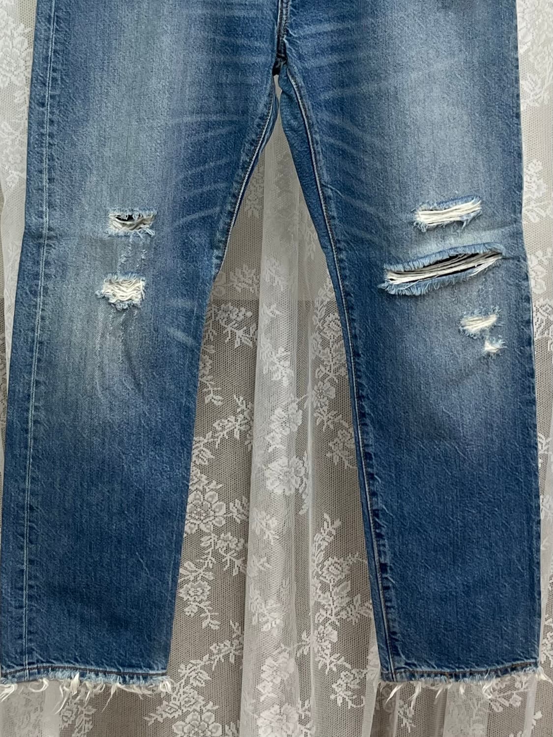 28) 리바이스 501 데님 청바지 중청 상품이미지3