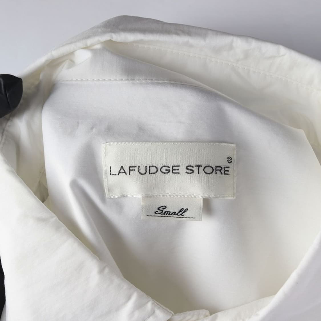 라퍼지스토어 화이트 시어 코튼 나일론 반팔 셔츠 S 상품이미지5