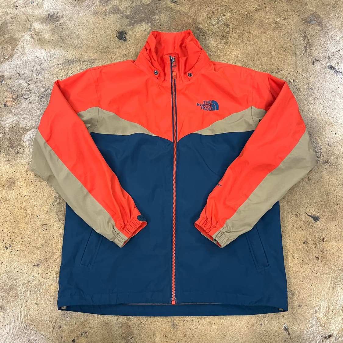 [정품/S] 노스페이스 바람막이 오렌지 네이비 배색 b19 상품이미지2