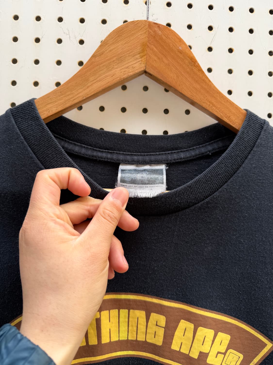 90s OLD BAPE FADED BLACK 올드베이프 빈티지티셔츠 상품이미지3