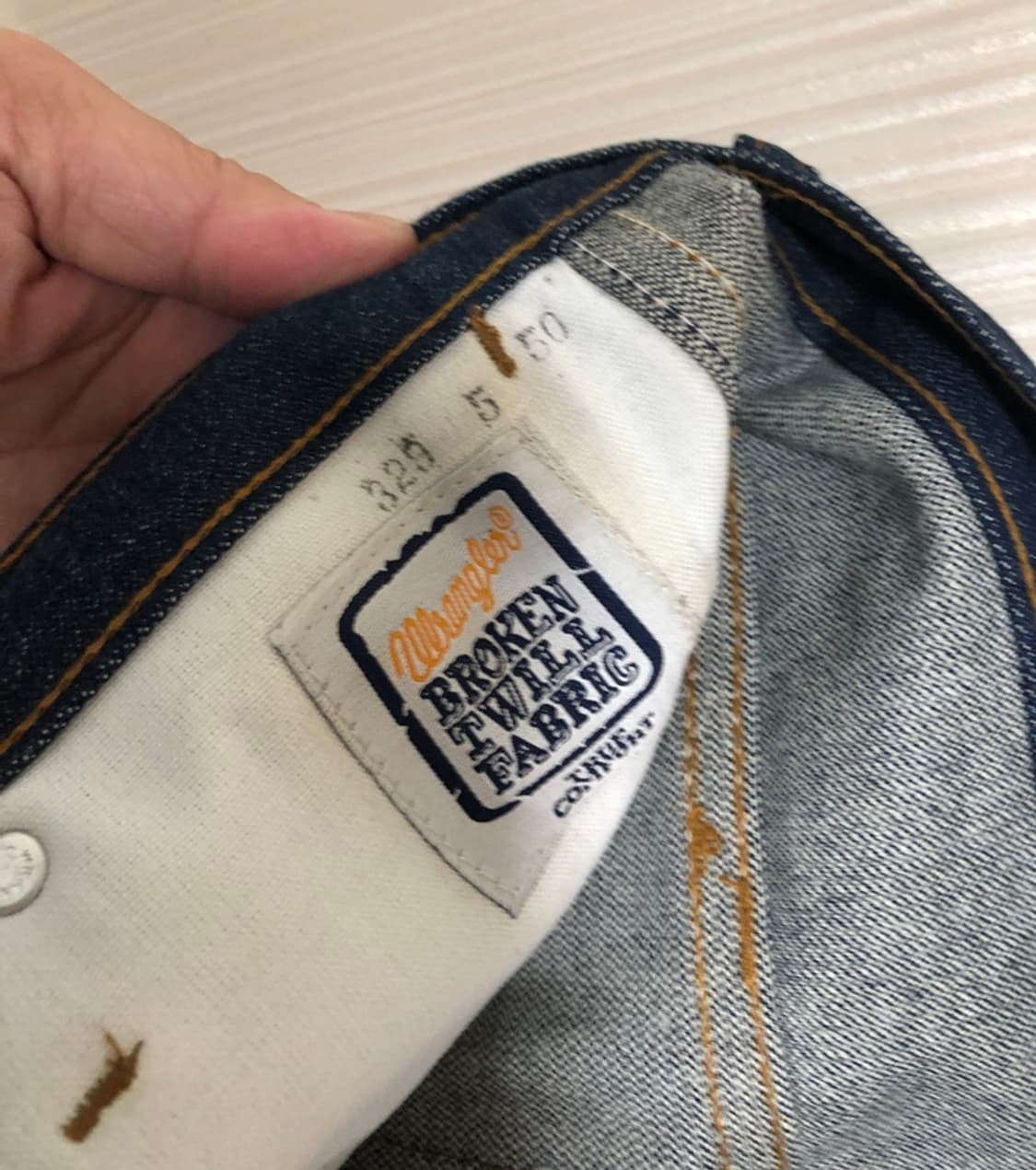 랭글러 부츠컷 생지 데님팬츠 32 상품이미지9