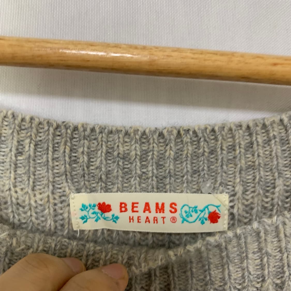 빔즈 반팔 니트 미니 원피스 레이어드 롱 니트 탑 빈티지 상품이미지4