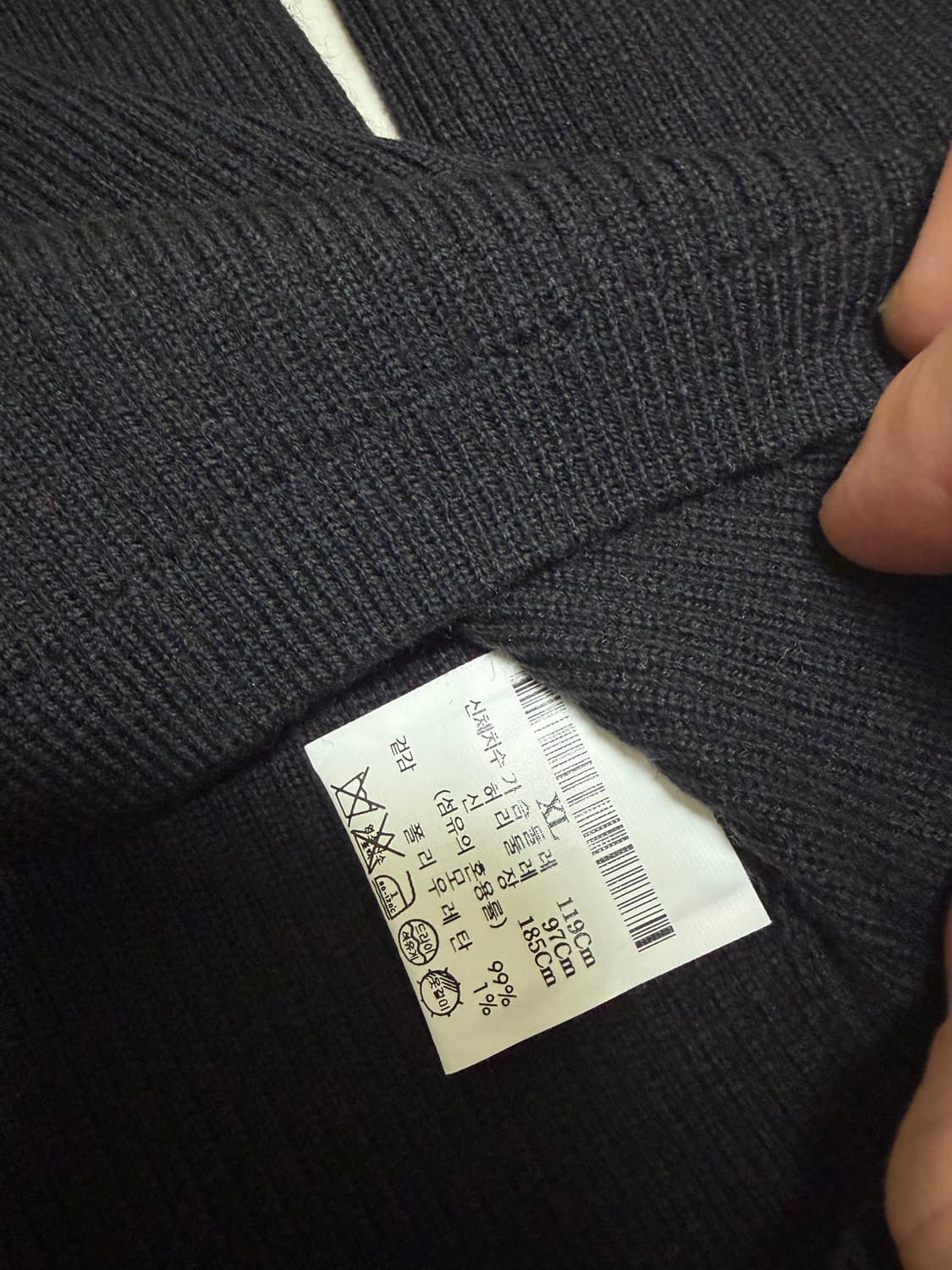 띠어리 블랙 목폴라 니트 XL 상품이미지3