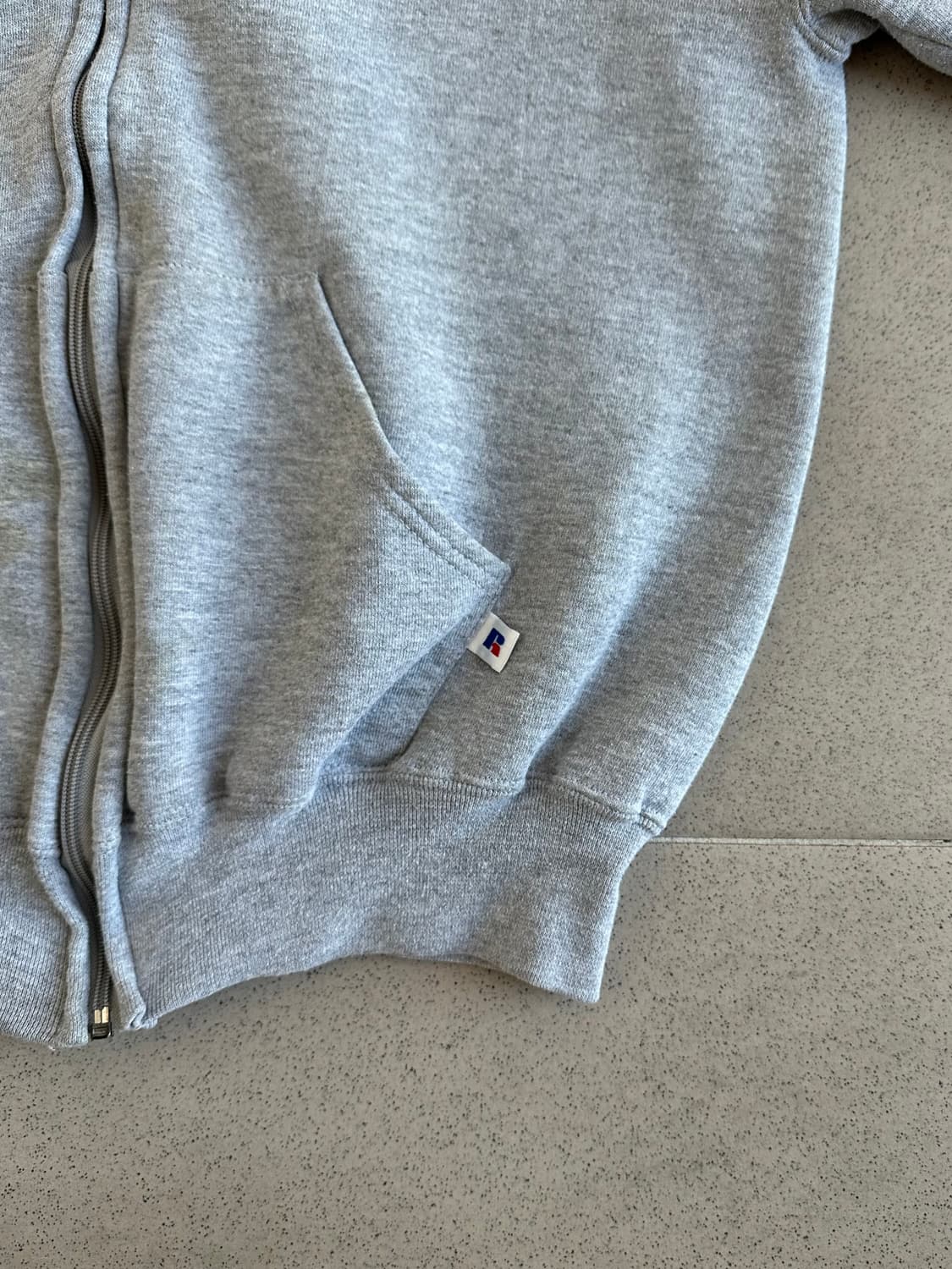 90s 빈티지 러셀 후드집업 그레이 L USA 상품이미지3