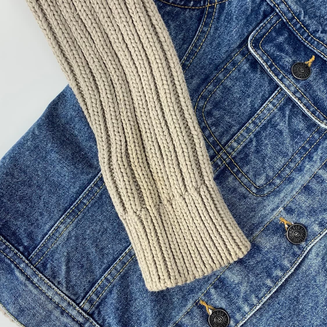 디젤 니트 데님 자켓 상품이미지7