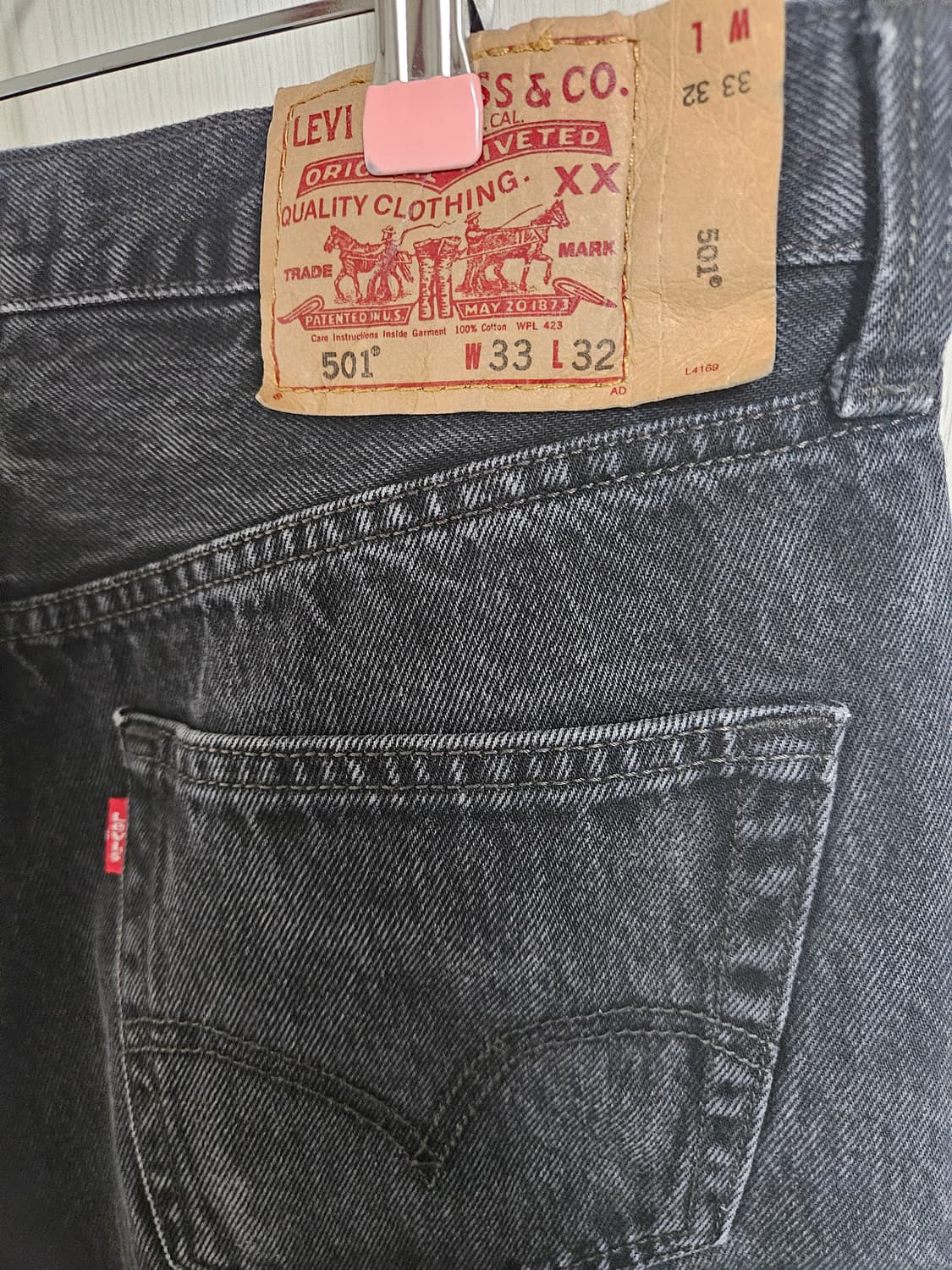 00s levis 501 33x32 리바이스 블랙진 흑청 상품이미지3