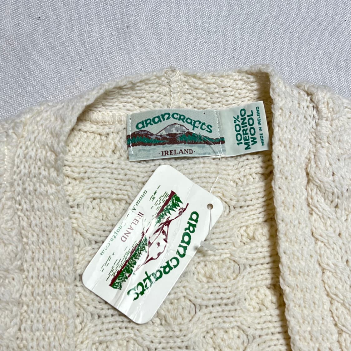 Aran Crafts 아일랜드 메리노울 니트 케이프 상품이미지3