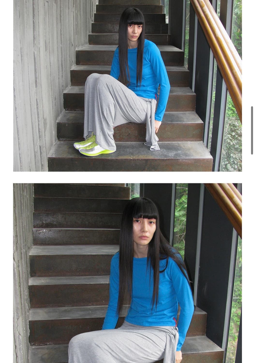 파르티멘토우먼 semi sheered long sleeve tee 상품이미지2