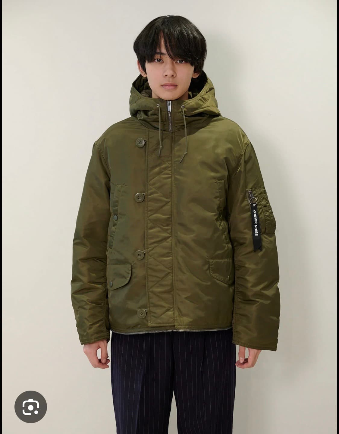 [L] 24Fw 언더커버 GU 히트 패딩 컨버터블 코트 점퍼 올리브 상품이미지3
