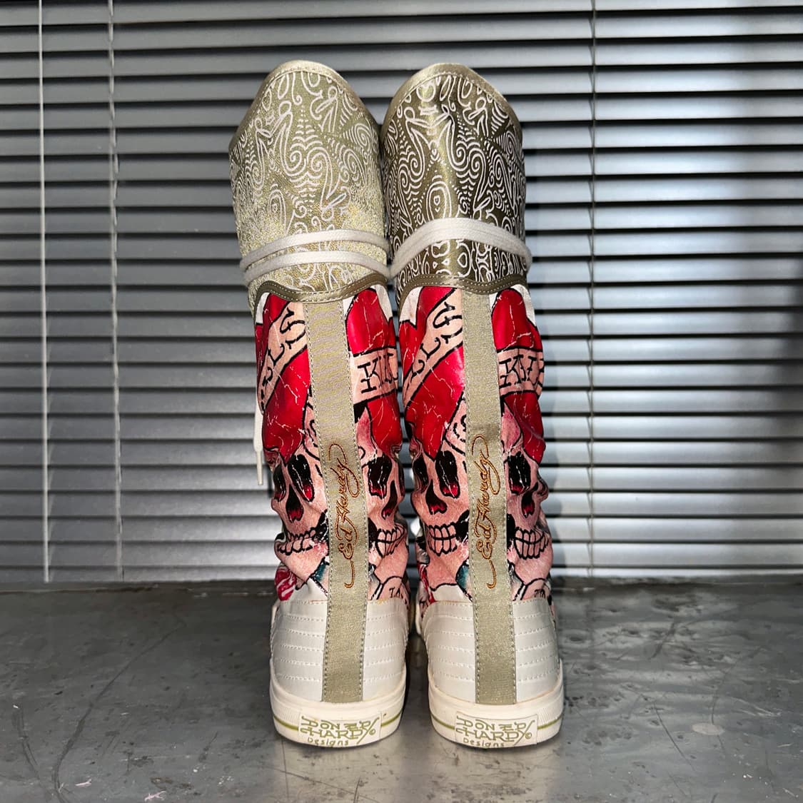 00s 데드스톡 새상품 에드하디 타투 스니커즈 부츠 상품이미지4