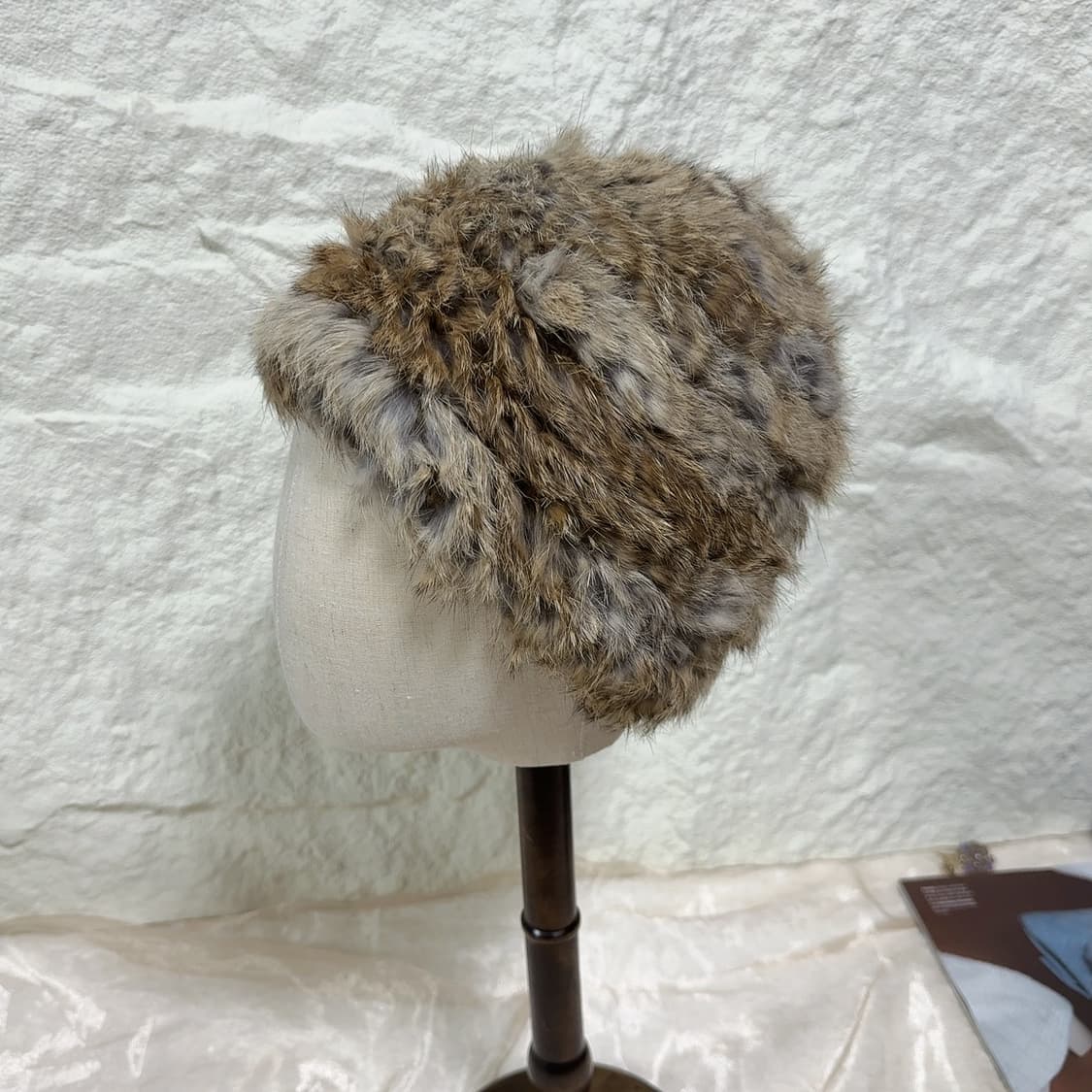 빈티지 토끼털 원색 니트 모자 버킷햇 상품이미지2