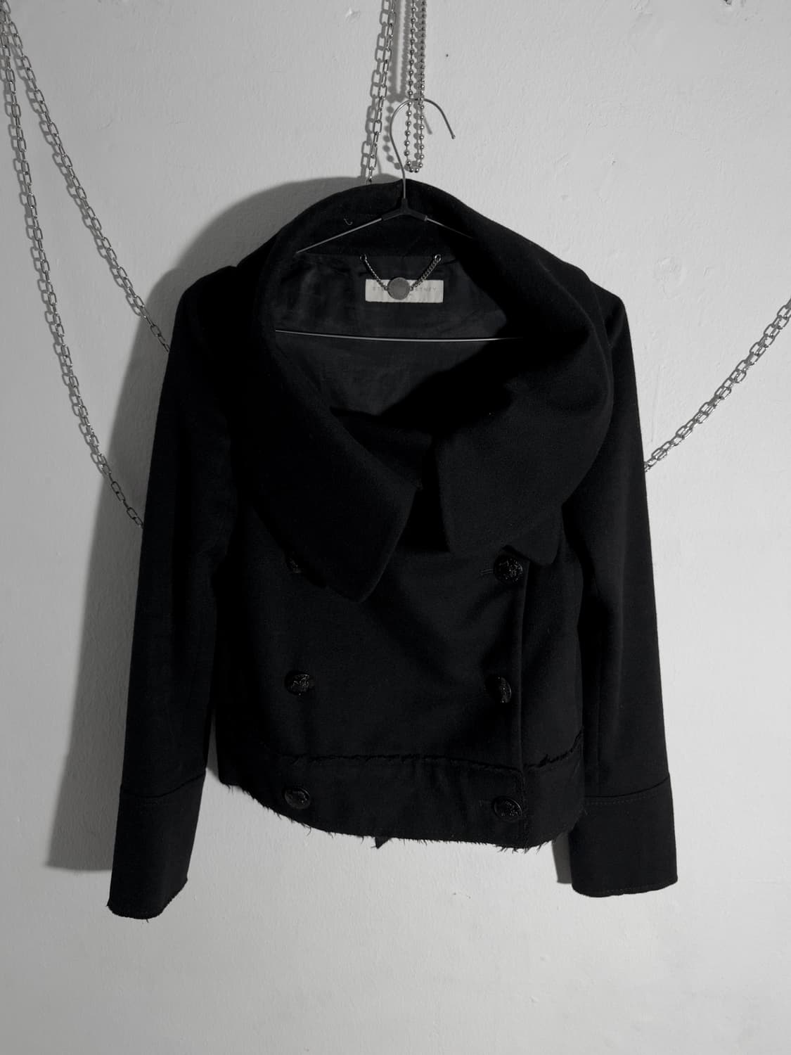 스텔라맥카트니 하이넥 드레이프 펜싱자켓 크롭코트 상품이미지4