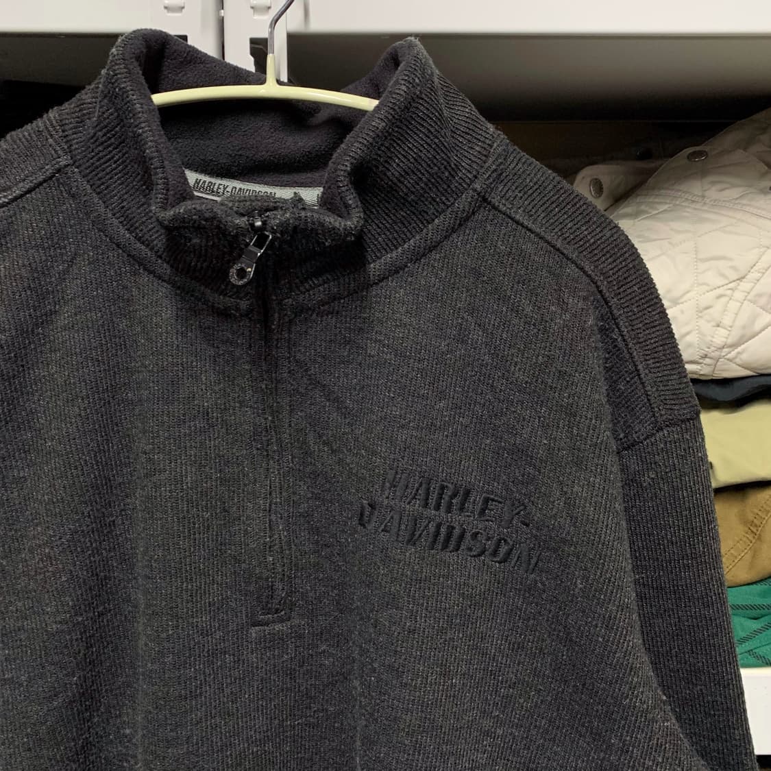 [2XL] 할리데이비슨 헤비웨이트 하프 니트집업 상품이미지1