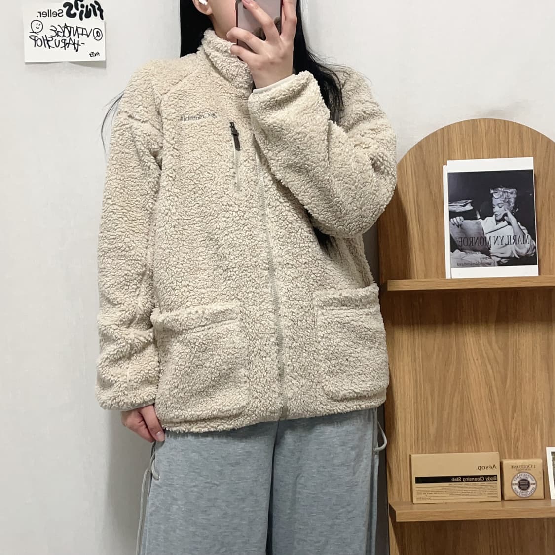 [정품] 콜롬비아 베이지 뽀글이 후리스 [ XL ] 상품이미지2