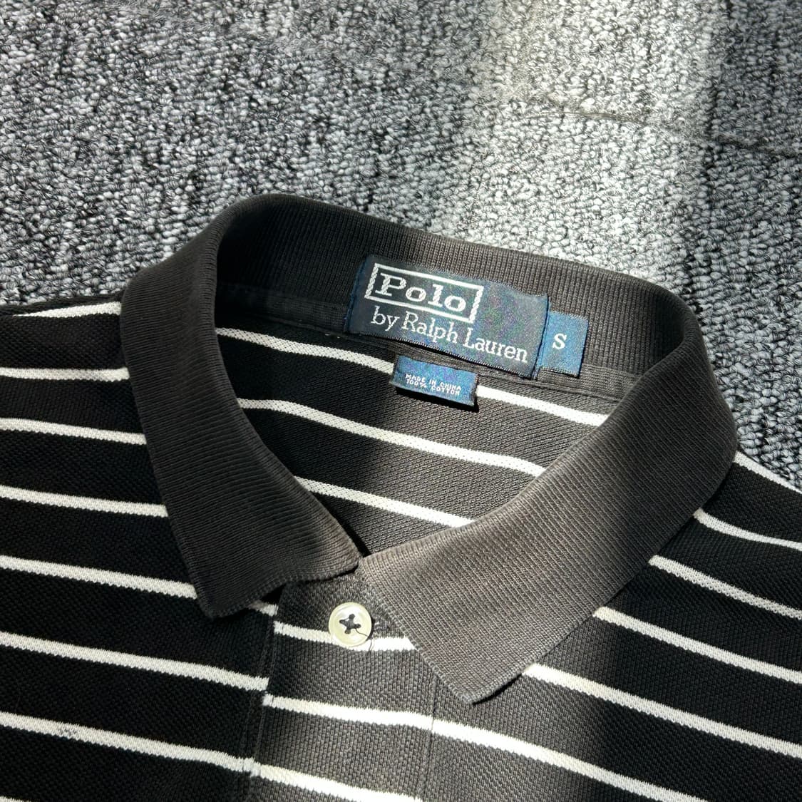 폴로 랄프로렌 블랙 스트라이프 긴팔 카라티 상품이미지4