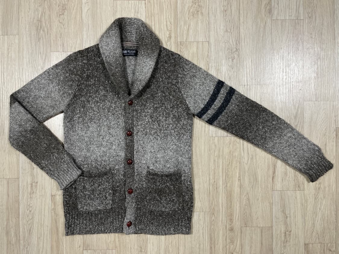 ~95) 빔즈 숄카라 레터맨 가디건 상품이미지1