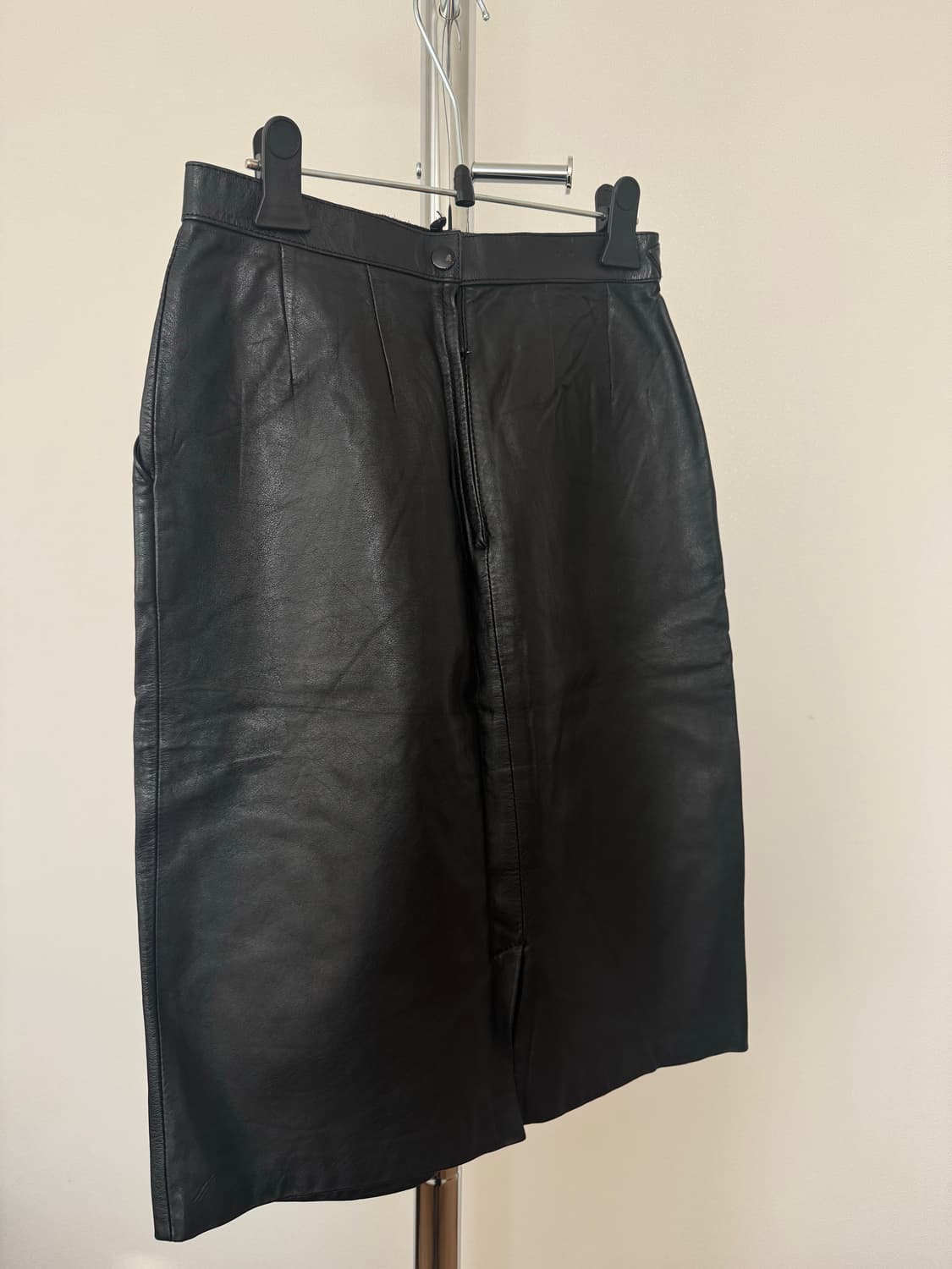 리얼레더 블랙 가죽 스커트 상품이미지2