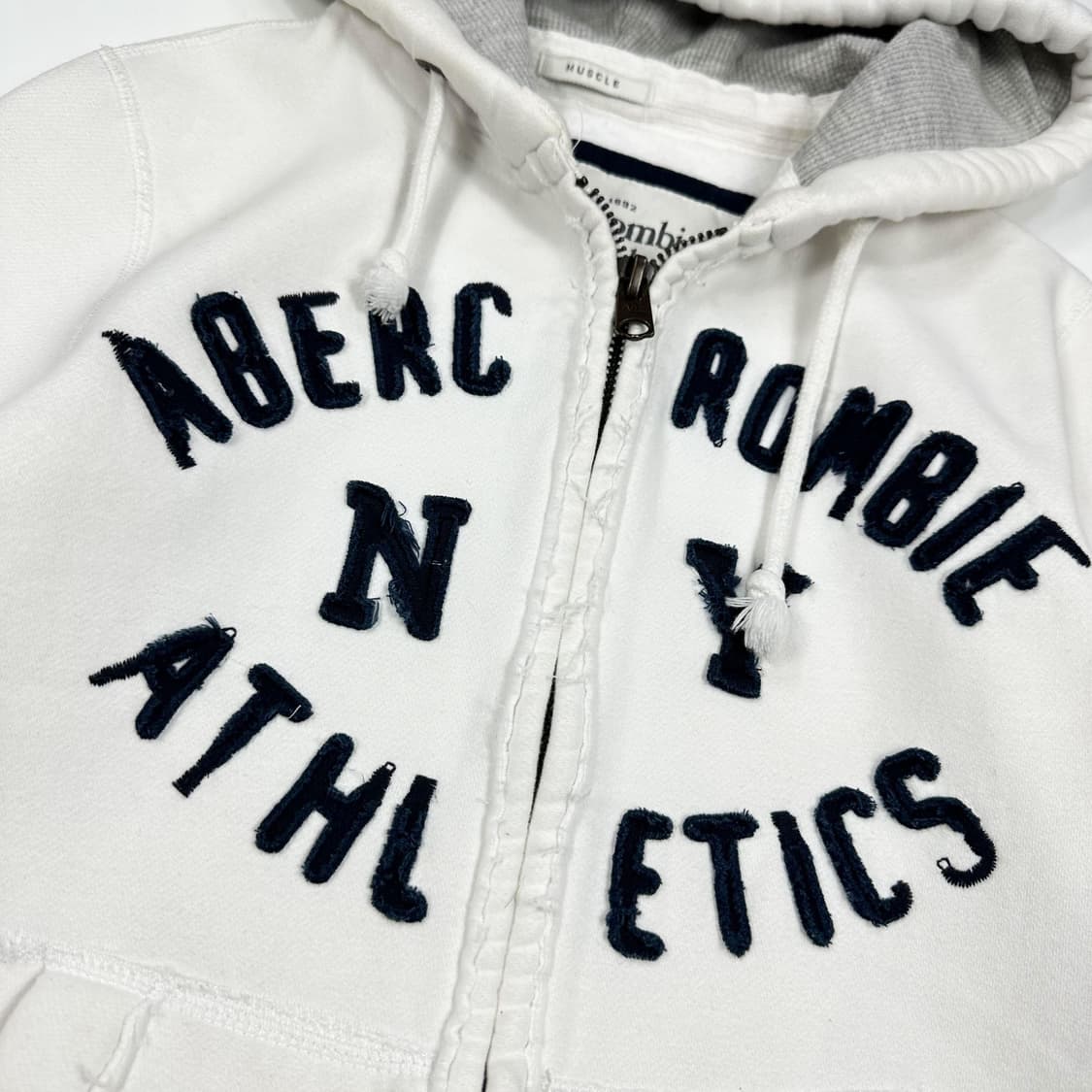 아베크롬비 og y2k 후드집업 화이트 S 상품이미지3