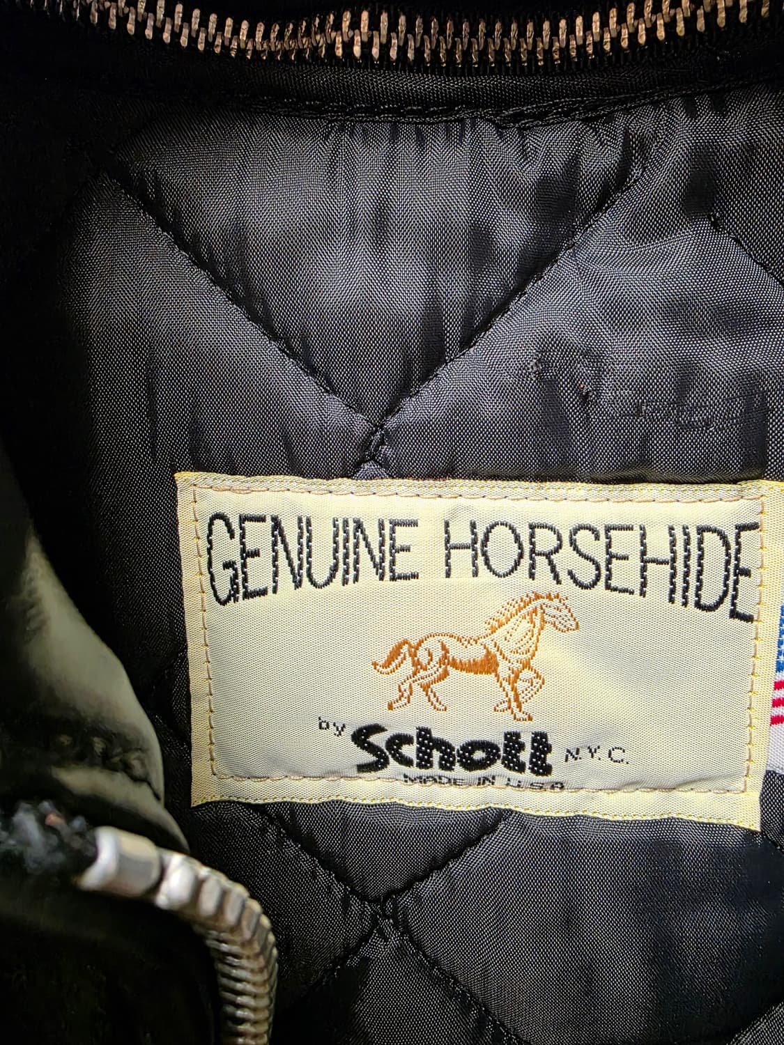 90s Schott NYC  말가죽 자켓 상품이미지3