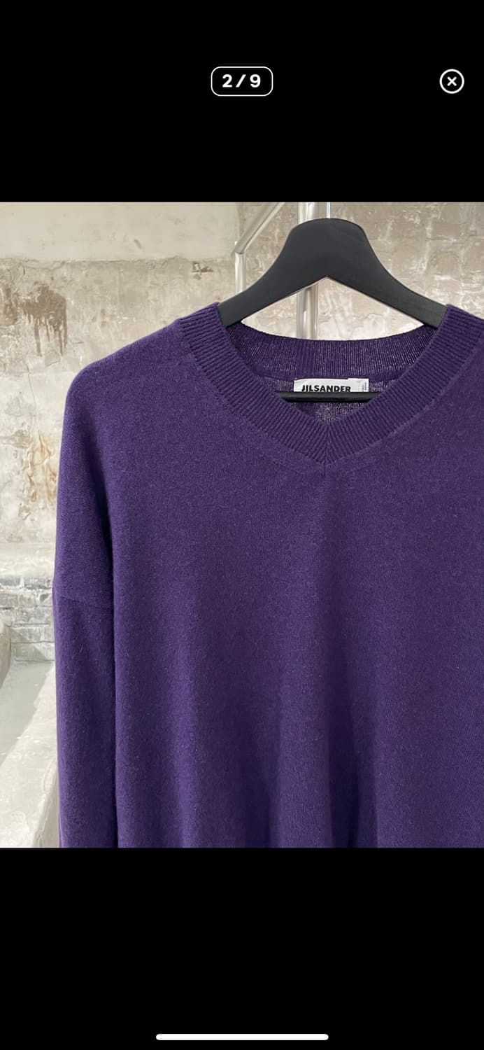 질샌더 퍼플 베이직 캐시미어 니트 상품이미지2