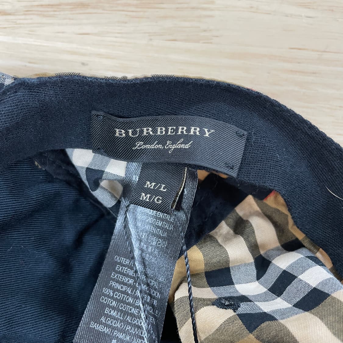 버버리 체크 볼캡 M/L 상품이미지4
