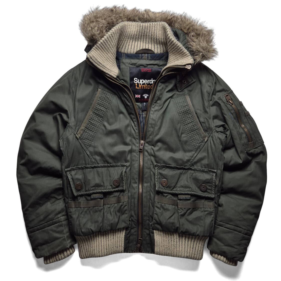 [M] 슈퍼드라이 리미티드 후드 봄버 패딩자켓 상품이미지1
