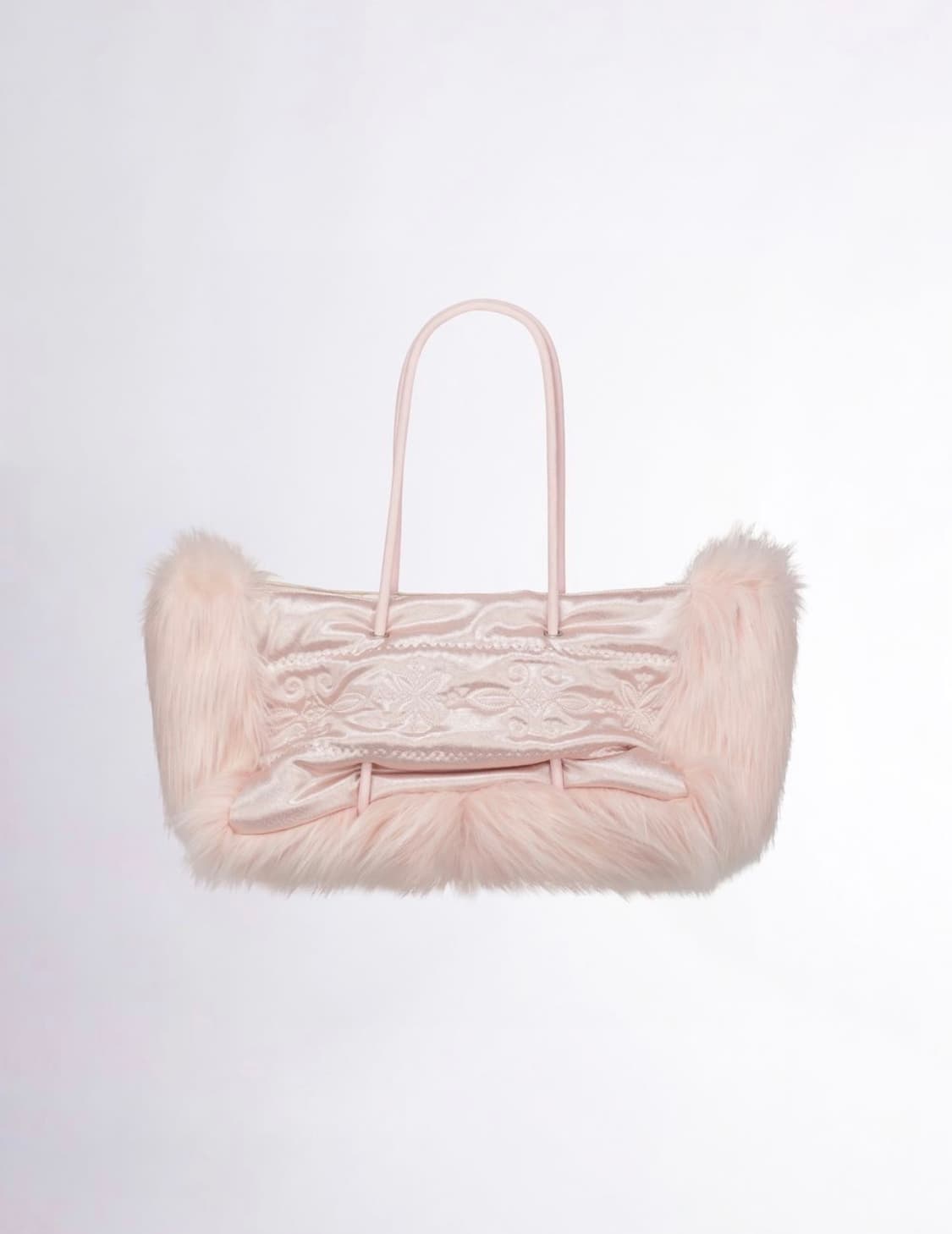 스컬프터 플러피 새틴백 코랄베이지/핑크 상품이미지1