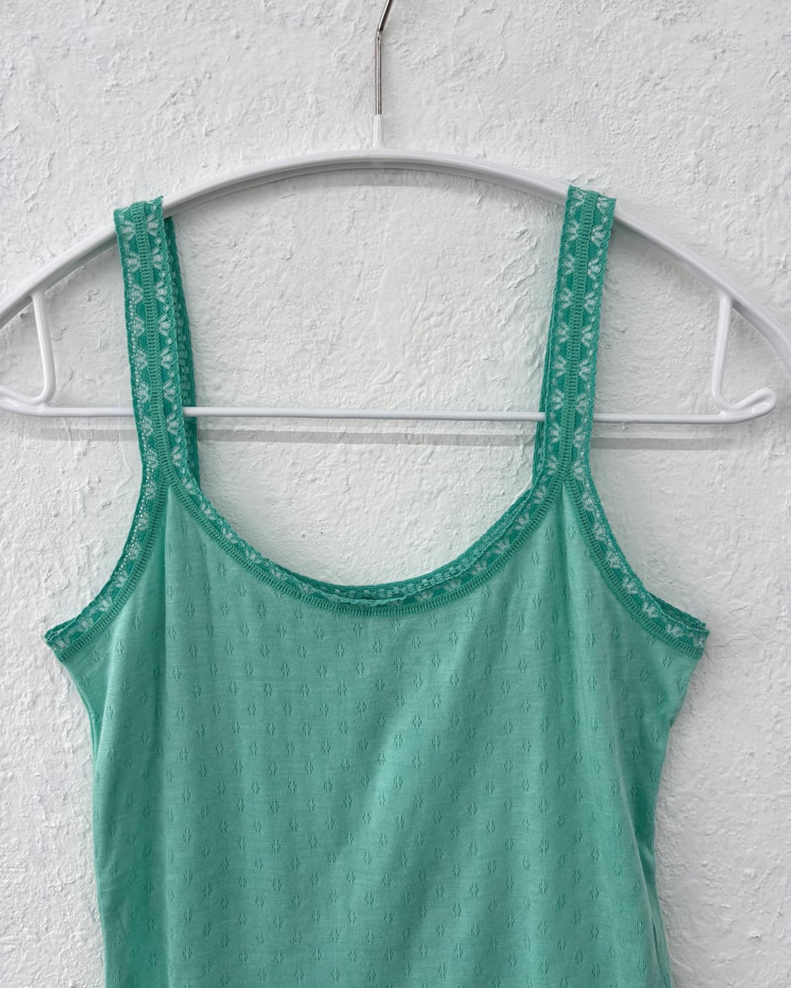 MARGINAL 에메랄드 펀칭 레이스 스트랩 슬리브리스 상품이미지3