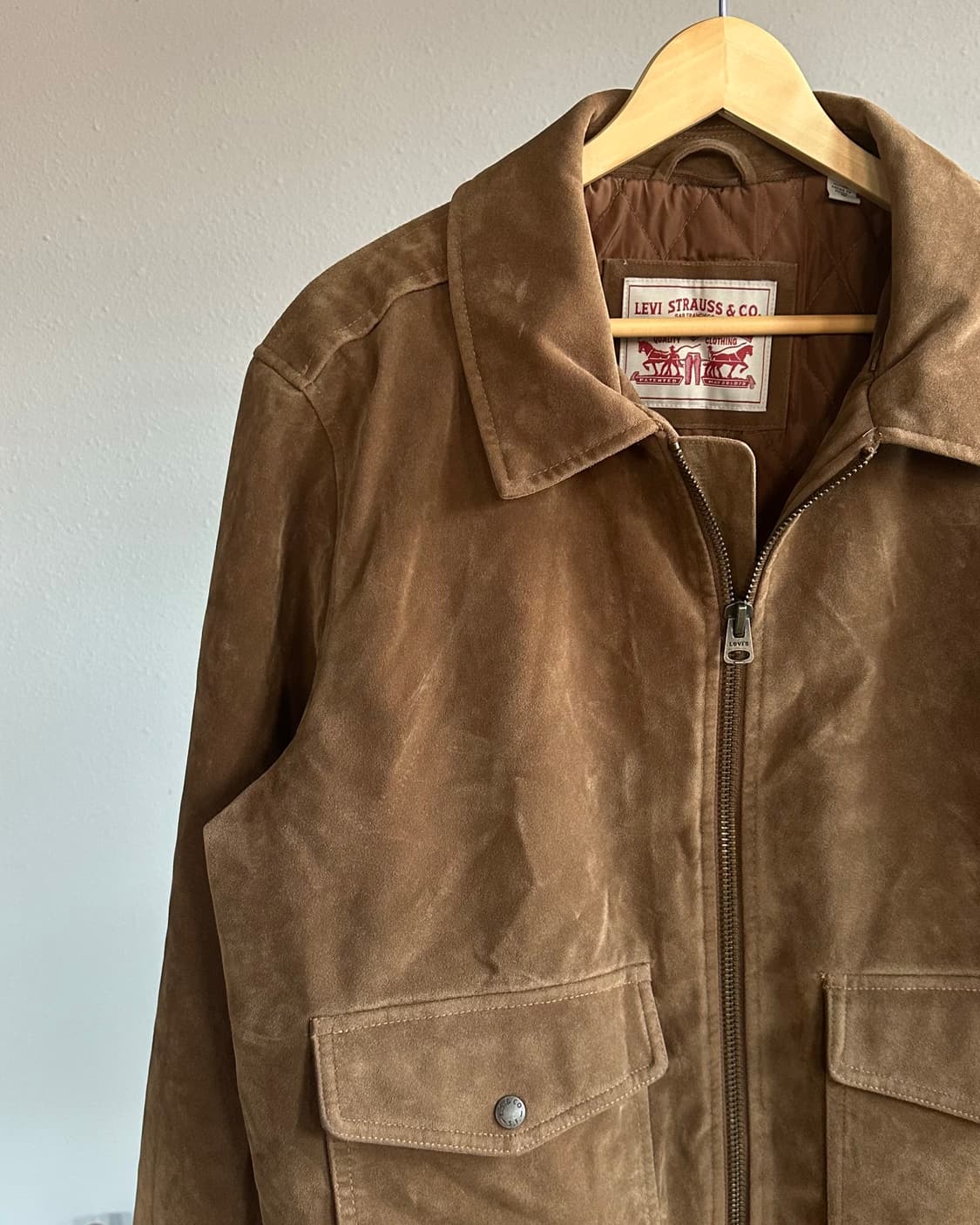 [L]리바이스 Levi's 스웨이드 패디드 봄버 자켓 상품이미지3