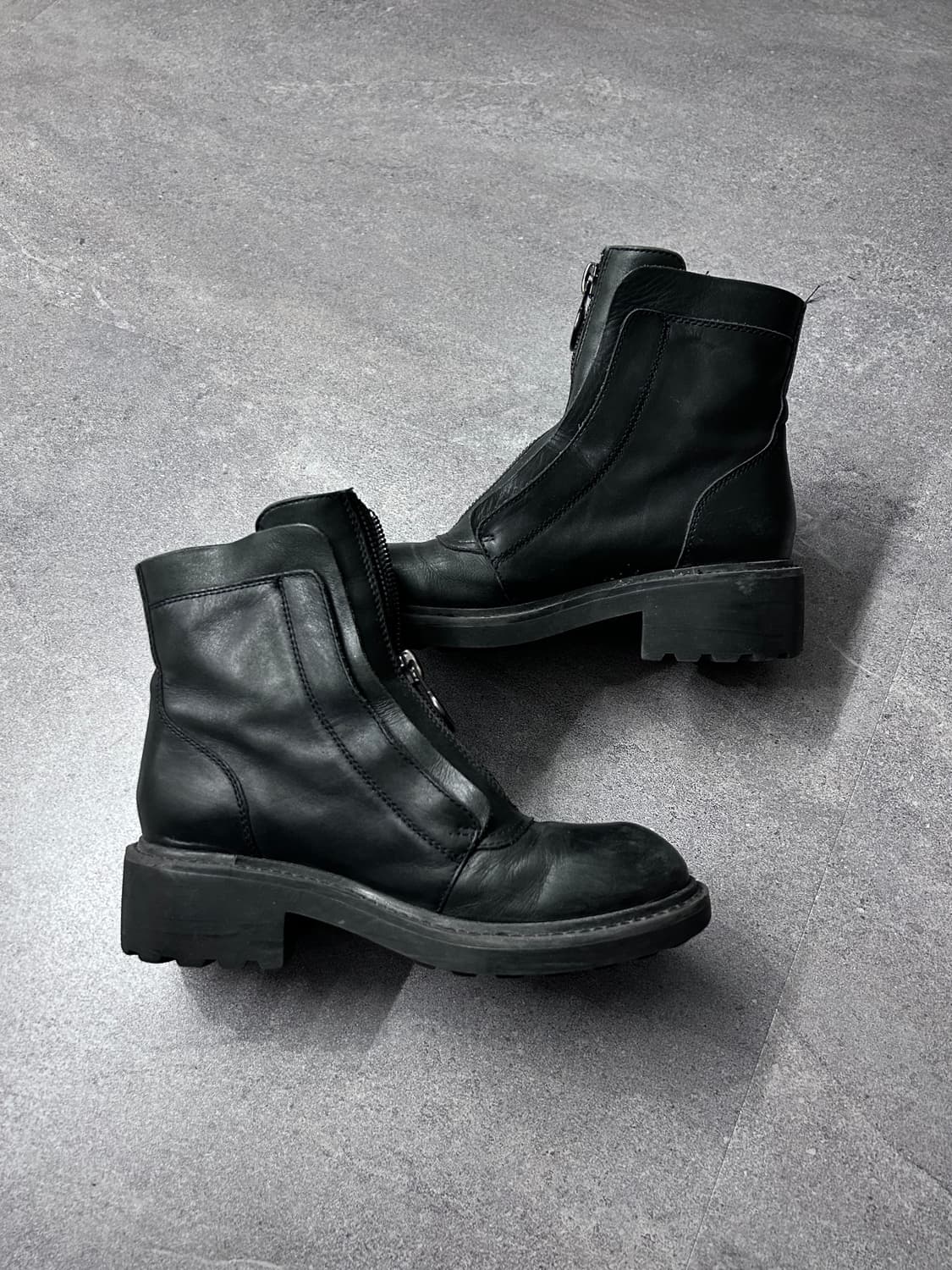 Ash 아쉬 프론트 지퍼 레더 부츠 상품이미지3