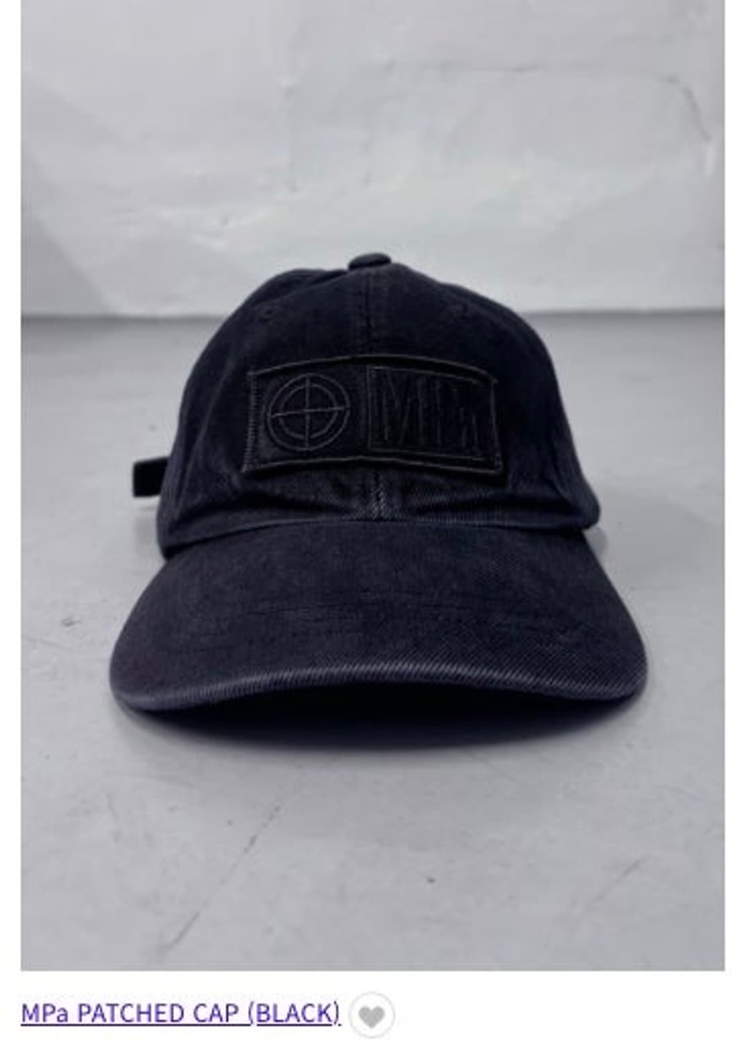 플라스틱프로덕트 MPa 데님캡 모자 상품이미지1