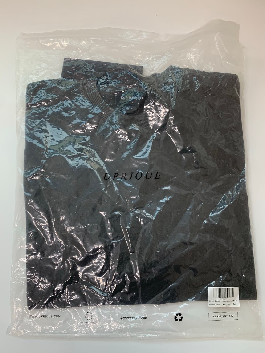 CLASSIC COTTON T-SHIRTS / WASHED BLACK 상품이미지3