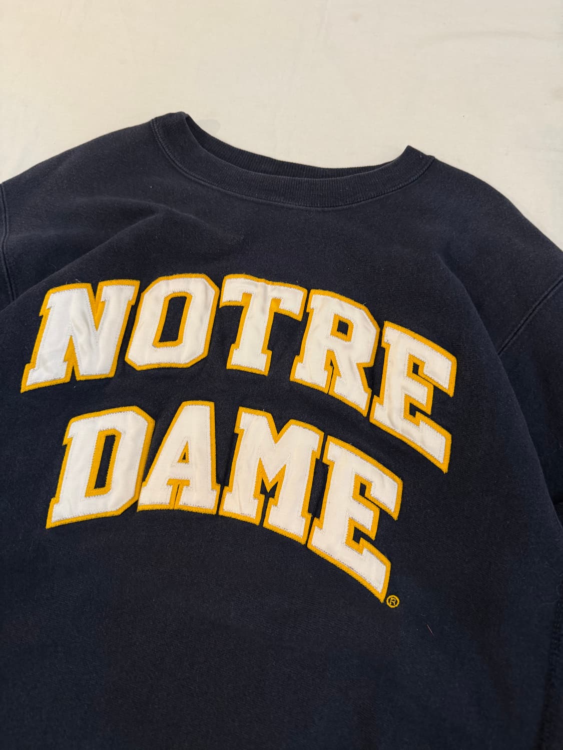 90s 챔피온 리버스위브 노트르담 스웻셔츠 네이비 상품이미지2